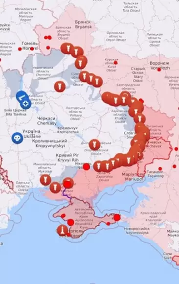 Мапа бойових дій в Україні: 16.04.2024
